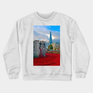 Tower of London Red Poppy Poppies Crewneck Sweatshirt